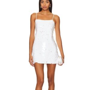 Marilyn sequin mini dress in white - Karina Grimaldi